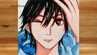 How to draw Kazehaya Shouta  Kimi Ni TodokeFrom me to youEasy Drawing StepCute Easy Anime boy [upl. by Gnauq]