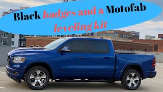 2019 Ram 1500 Black Rebadge and Motofab Leveling Kit [upl. by Donielle]