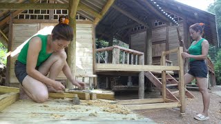 Build wooden kitchen cabinets  Ep1 Sawing and planing wood to join the frame  Build LOG CABIN FARM [upl. by Becht812]