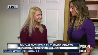 Two Men and a Truck offer DIY craft ideas for Valentines Day  7am live report [upl. by Sinned]