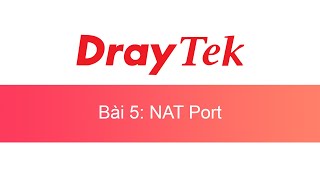 005 Cấu hình NAT Port CHNP  DrayTek Unofficial [upl. by Mchugh]