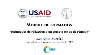 FORMATION  Techniques de rédaction dun compte rendu de réunion [upl. by Einnej]