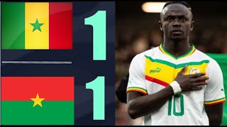 Sénégal 11 Burkina Faso Résumé du match  Qualifications Coupe dAfrique des Nations [upl. by Sair]