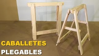 Caballete Plegable De Madera Sin Usar Tensores De Cadenas Fácil de Hacer Paso a Paso Tutorial [upl. by Whitman]