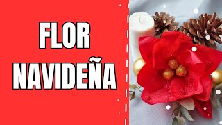 Increíbles ideas para crear FLORES NAVIDEÑAS de tela sin gastar mucho [upl. by Eillas185]