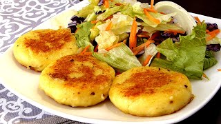 Tortitas de papa con queso👌¡Con esta receta las tortas de papa te quedan perfectas [upl. by Idarb86]