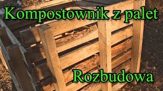 Kompostownik z palet dwukomorowy  rozbudowa [upl. by Notsecnirp]