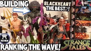 MARVEL LEGENDS BLACKHEART STRANGE TALES BUILD  REVIEW RANKING ALL FIGURES IN WAVE compare to GI JOE [upl. by Horowitz]