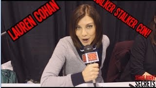 Lauren Cohan Meeting Fans amp Giving Stage Right Secrets A Shoutout [upl. by Melva]