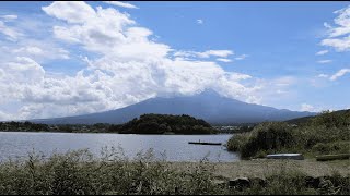 Seeing Mt Fuji from Oishi Park Taking the Bus from Omiya Station to Kawaguchiko Station in Japan [upl. by Ailefo]