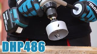 NEW Powerful brushless cordless drill Makita DHP486 short test [upl. by Mauralia]