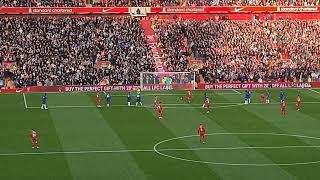 Mo Salah penalty against Chelsea today view from the Kop [upl. by Mailliw]