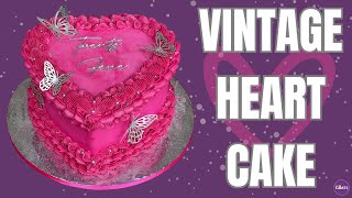 Decorate This HEART CAKE With Only 3 PIPING TIPS [upl. by Ellon]