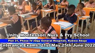 Unity Montessori Nursery and Primary School Kubwa Abuja [upl. by Lossa]