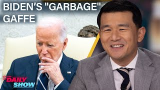 Trump amp the GOP Pounce on Bidens quotGarbagequot Gaffe  The Daily Show [upl. by Nosneb]