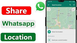 how to send live and current location on WhatsApp  how to share google map location on WhatsApp [upl. by Ielirol]