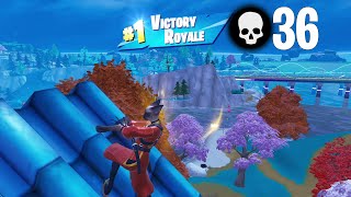 36 Elimination Solo vs Squads Win quotZero Buildquot Gameplay Fortnite Chapter 4 Season 2 [upl. by Sokin]