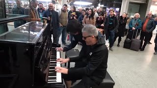 Epic Piano Battle Brings Crowd To A Standstill [upl. by Glialentn]