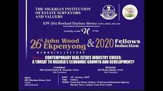 26TH JOHN WOOD EKPENYONG amp 2020 FELLOWS INDUCTION [upl. by Vida]