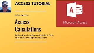 Calculations in Microsoft Access table form query and report calculations [upl. by Cavit]