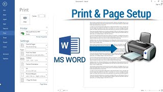 How to Print a Document in Microsoft Word  Print Page Setup in MS Word [upl. by Nyrak]