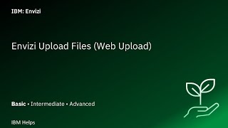 Envizi Upload Files Web Upload [upl. by Annawit]