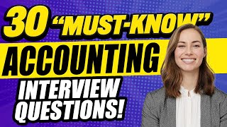 30 ACCOUNTING INTERVIEW QUESTIONS AND ANSWERS How to Pass an Accountant Interview [upl. by Eelarual]