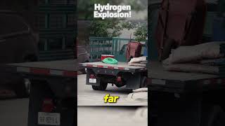 A truck carrying liquid hydrogen rearends and putting the entire neighborhood about to be destroyed [upl. by Aihtnys25]