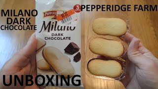 Unboxing Pepperidge Farm Milano Dark Chocolate Cookies 3Pack [upl. by Adaminah]