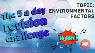 BTEC Health amp Social Care 5 minutes a day revision challenge  Environmental amp Social factors [upl. by Melisande]