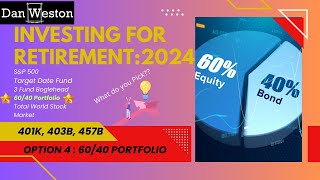 401k Option 4 6040 Portfolio Investing in Retirement Account for 2024 [upl. by Landre]