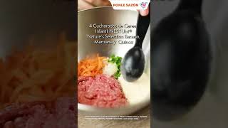 RECETA FACIL PARA BEBÉ  Hamburguesa de Carne [upl. by Zubkoff]