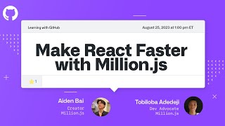 Make React Faster with Millionjs  Open Source Friday [upl. by Nodgnal213]