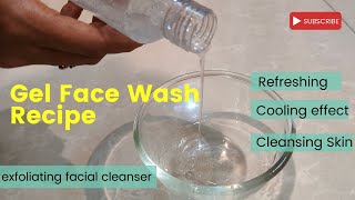 How to make a gel face wash  gel face wash recipe  exfoliating face wash recipe [upl. by Damha127]