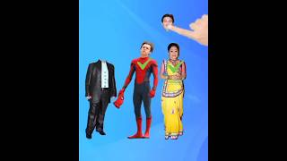 Jethalal 😎 Tom Holland as SpiderMan 😍 Daya bhabhi wrong head change challenge 🔥😜 art adda [upl. by Lemej964]