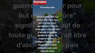 Proverbe Latin  La guerre doit avoir pour but une paix sûre shorts [upl. by Nodnorb339]