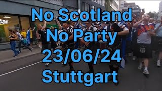 Scotland Fan Walk to trainstation  230624 Stuttgart EURO24 [upl. by Nollid817]