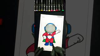 Coloring an Astronaut Hypnotic ASMR Strokes amp Calming Vibes asmr satisfying nature art [upl. by Olzsal]