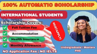 Fully Funded and Automatic Scholarship in the USA  Study Abroad  International Students [upl. by Sylvia698]