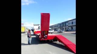 Lowbed Hydraulic Ramp Operation DonatTrailer [upl. by Pallas]