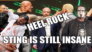 The Rock Slaps Cody Rhodes Sting Takes More Bumps  Main Event Minute [upl. by Adlemi]