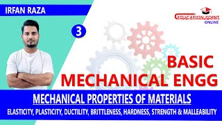 Mechanical Properties of Materials  Elasticity Plasticity Ductility Brittleness Hardness [upl. by Eciral731]