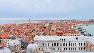 The view from the Campanile di San Marco Venice Italy [upl. by Ehcadroj]