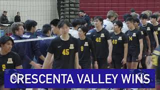 CIFSS Boys Volleyball 2023 Crescenta Valley  Arcadia [upl. by Velleman]