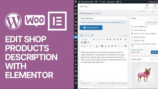 How To Edit or Change WooCommerce Products Description Using Elementor WordPress Plugin Tutorial 🛒 [upl. by Aekan41]