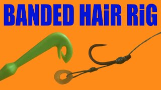 How to Tie Banded Hair Rig  Fishing Hook Link  using Loop Tyer [upl. by Hayyim]