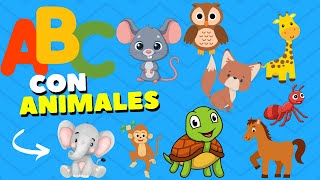 ABECEDARIO CON LOS ANIMALES zoologico de los abecedarios para niños [upl. by Poree]