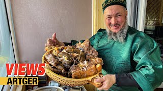 Beshbarmak amp Kazy  Traditional Kazakh Foods  Views [upl. by Aeikan810]