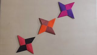 How To Make a Peper Ninja StarShuriken amp easy origami [upl. by Akyssej857]