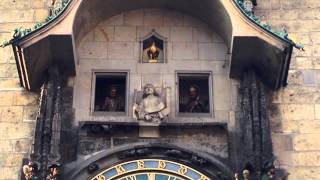 Astronomical Clock at Old Town Square Prague Czech Republic [upl. by Bobbee741]